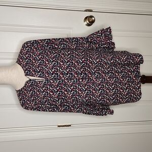 Lauren Ralph Lauren Ruffle Sleeve Top Size M